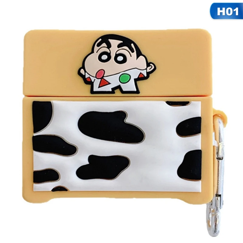 3D чехлы для наушников с милым мультяшным рисунком Crayon Shinchan для Apple Airpods Pro 1/2, милые силиконовые защитные чехлы для наушников, аксессуары