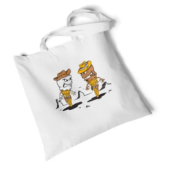 

Fashion Simple Women Canvas Bags Cute Ice Cream Cartoon Print Casual Handbag Female Reusable Shopping Bag Tote