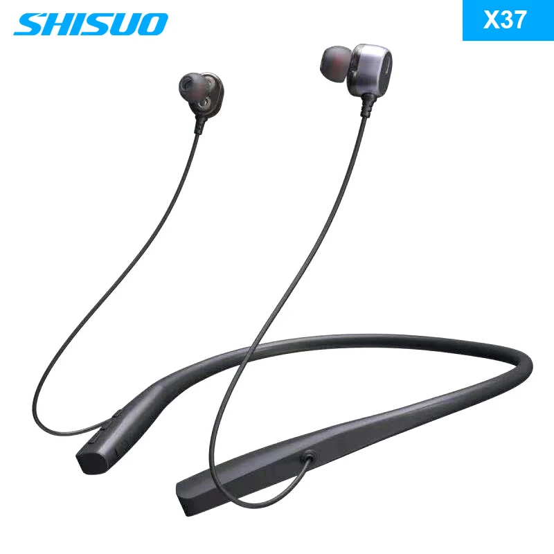 Спортивные Bluetooth наушники SHISUO шумоподавляющие с защитой от пота для смартфонов