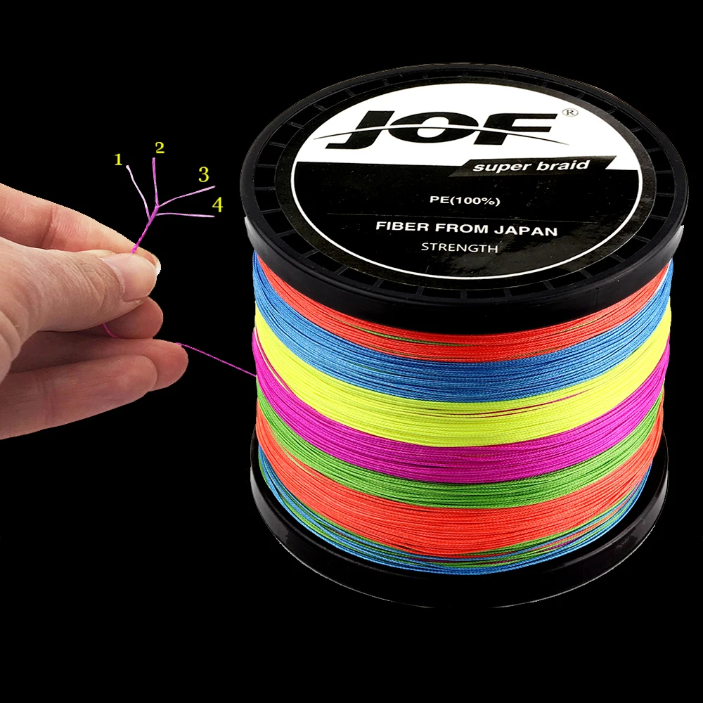 JOF PE Braided Fishing Line 500M 300M 100M 4 Strands Multifilament Fishing Line Carp Fishing Wire 10-120LB JOF PE Braided Fishing Line 500M 300M 100M 4 Strands Multifilament Fishing Line Carp Fishing Wire 10-120LB