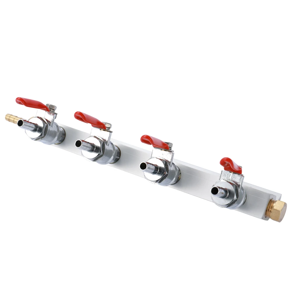 

Gas Distribution Equipment Beer Brewing Draft Dispense Keg Home Bar Aluminum Manifold Distributor No Leakage Safe and Non-toxic