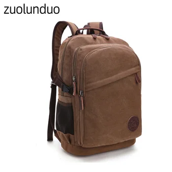 

Vintage Men's and Women's Outdoor Shoulder Bags Large-capacity Travel Canvas Bag Student Bag Casual Backpack