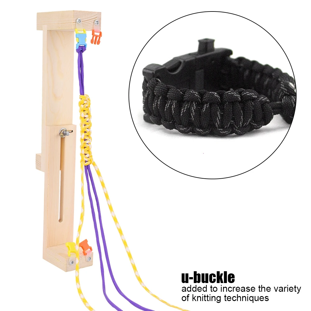 DIY джиг из массива дерева Paracord производитель браслетов инструмент для вязания Заплетенный в узел парашютный шнур инструменты для плетения браслета оплеточное устройство