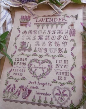 

Cotton threads Lavender girl cross stitch package flower kid 18ct 14ct 11ct cloth cotton thread embroidery DIY