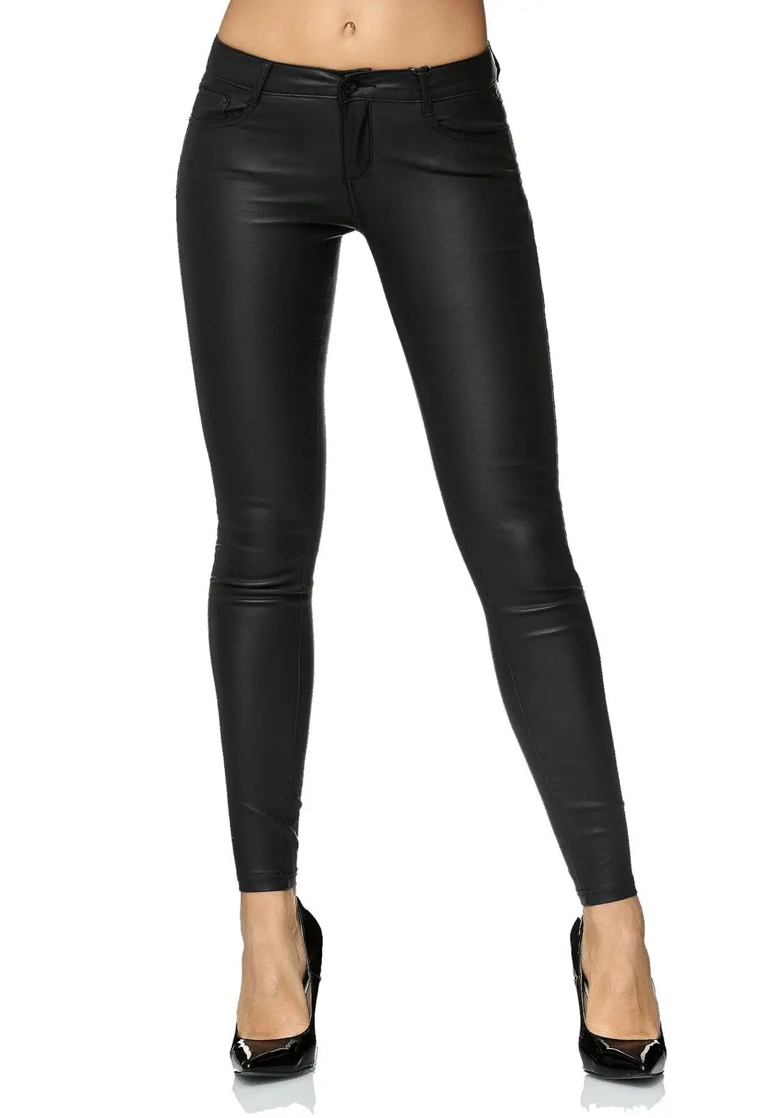 ZOGAA Women Pants Women PU Leather Trouser Skinny Sexy Pants Solid Pencil Pants Leather Trouser Outwear Women Pants Plus Size