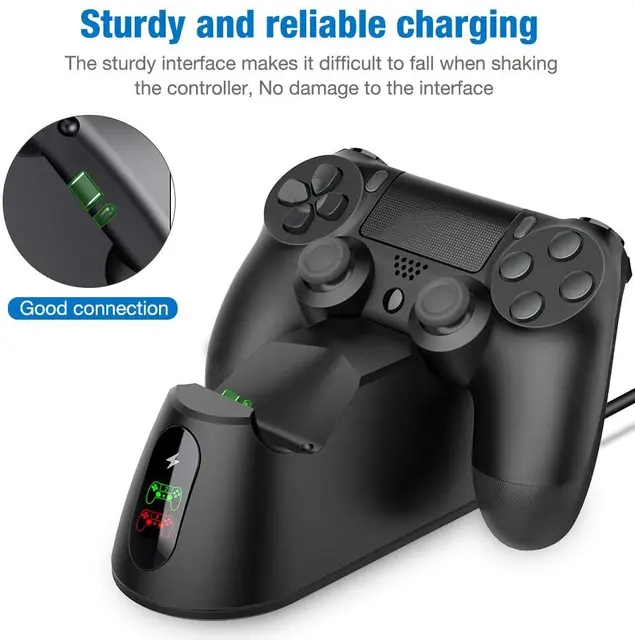 Ładowarka do pada BEBONCOOL stacja dokująca Dualsense do PS4 stacja ładowania do kontrolera DualShock 4/Playstation 4/PS4/ Pro /PS4 Slim 3