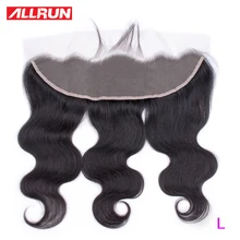 Allrun бразильские объемные волнистые прозрачные 13*4 Кружева лобовое закрытие с детскими волосами человеческие волосы Кружева Закрытие не Реми волос низкое соотношение