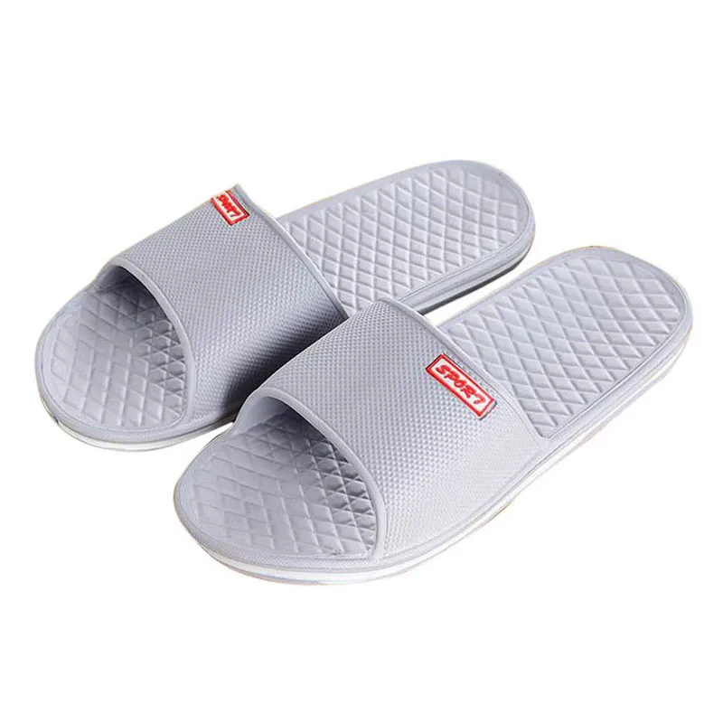 Summer Sandals Slippers Pantuflas Chinelo Masculino Chanclas Flat Bath Slippers Hombre Men Solid Indoor & Outdoor EVA PVC Insole
