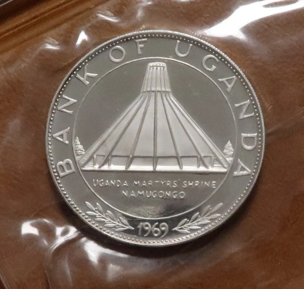 

Real Rare Silver Original Coin Collection Uganda 1969 10 Shilling Silver Coin
