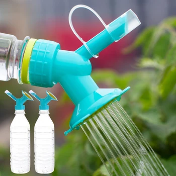 

2PCS Gardening Sprinkler Portable Watering Can Nozzle Indoor 2In1 Plastic Sprinkler Irrigation Shower Head Garden Tool