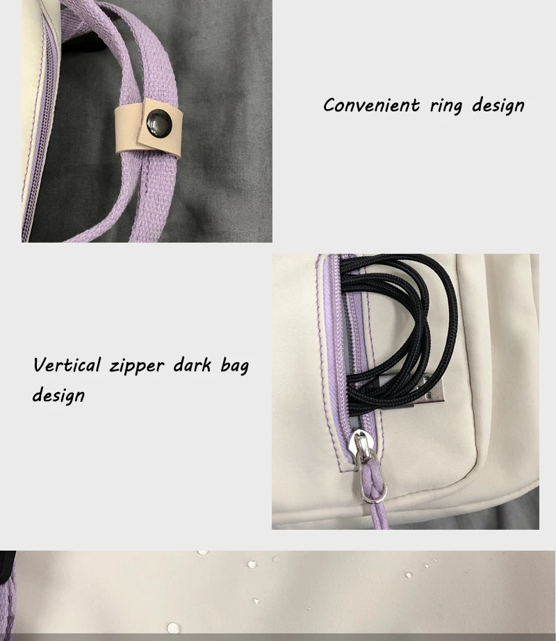 best stylish backpacks for work DCIMOR Lovely Multifunctional Backpack Teenage Girl Ring buckle Portable Travel Bag Female Small Schoolbag Badge Women Backpacks stylish work backpack