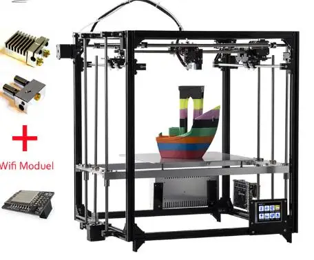 3D Printer Flsun Dual Extruder Large Printing Size 260*260*350mm Auto Leveling Heated Bed TFT Wifi