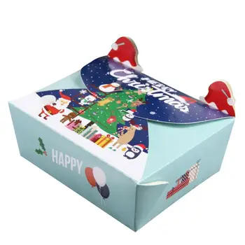 

20pack Christmas 47oz Eco Friendly Disposable Paper Take Out Food boxes 634E