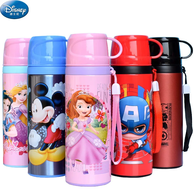

500ML Baby Thermos Bottles With Cup Insulated Water Cup Feeding Mug 2019 Winter Kid School Kettle Stainless Steel Thermal Cup