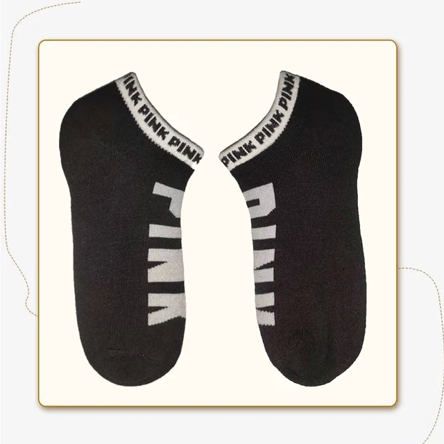 Hot Motion Socks Pink Socks New Unisex Cotton Mix Random Harajuku Creative Happy Casual Sports Short Ankle Pink Letters Socks 3