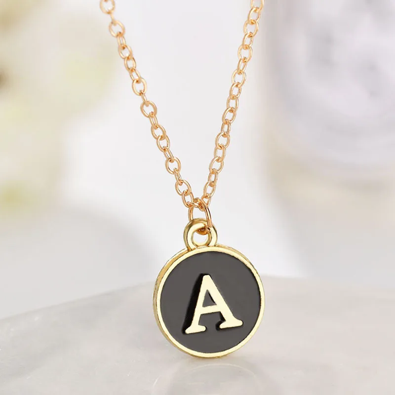 Charm Gold 26 Alphabet Pendant Necklace Women Initial Letter Necklaces Couple Name Choker Chain Jewelry | Украшения и аксессуары