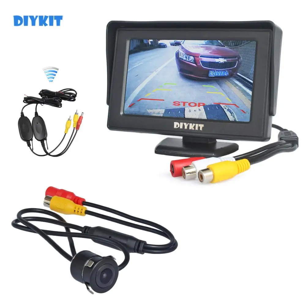 DIYKIT 4 3 дюймовый цветной TFT ЖК монитор для автомобиля с HD камерой заднего вида