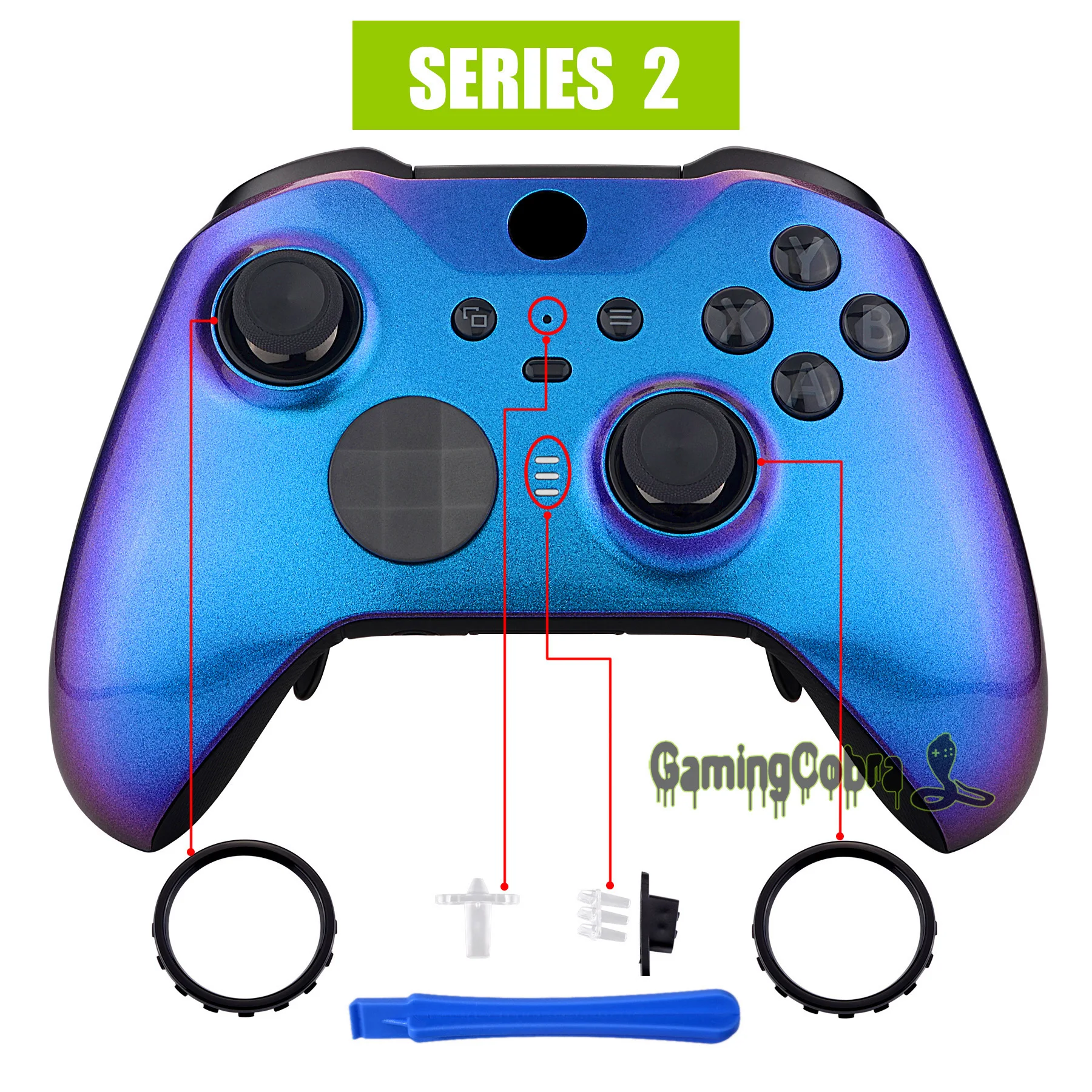 Xbox One Elite Controller Series 2 Blue Faceplate Housing Shell Replacement Kit Aliexpress