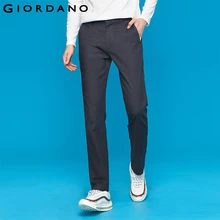 Giordano мужские повседневные брюки мужские эластичные гладкие ткани Pantalones Hombre Slim Fit Брюки с карманами средней посадки 01119076