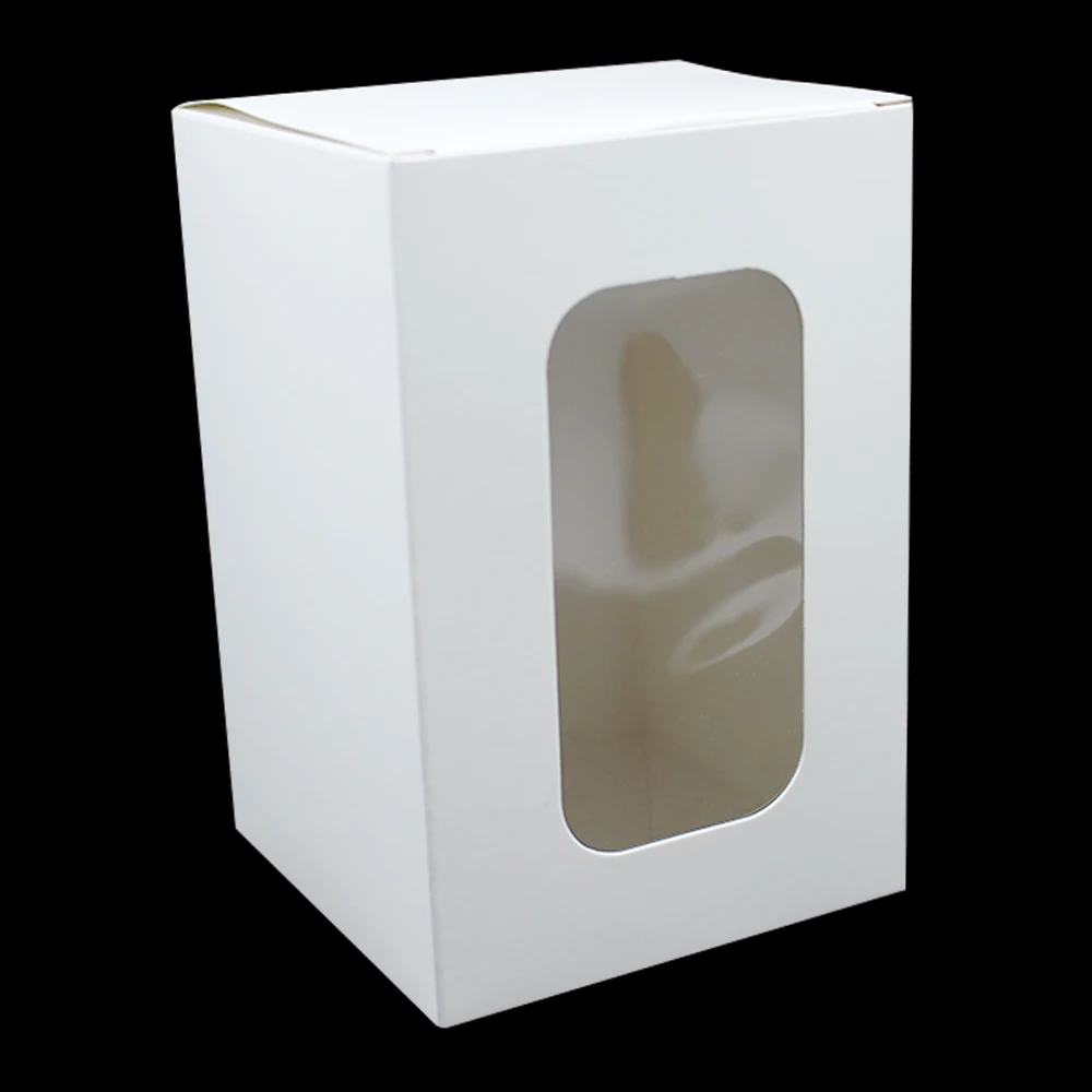 

20Pcs/ Lot Event White Paperboard Small Gift Packaging Boxes Rectangle Kraft Paper Package Window Box For Packing Jewelry Candy
