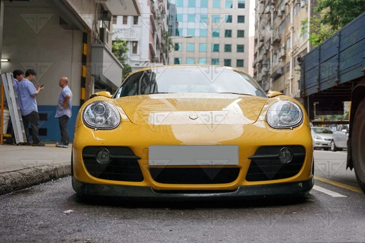 Подходит для передней противотуманной фары Porsches Cayman 987,1 из углеродного волокна, рамка передней противотуманной фары, противотуманная фара