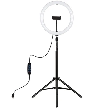

A+PULUZ 11.8 Inch Dimmable Selfies Ring Light 1.65M Light Stand&Phone Holder Vlog Photo Video Light for Makeup Live Instagram