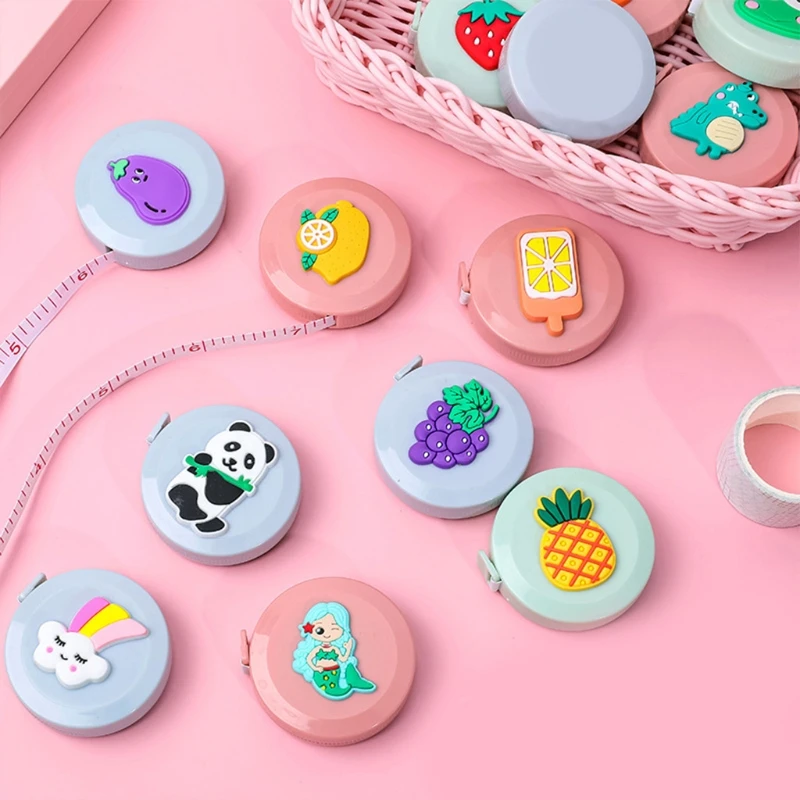 Cartoon 150cm/60" Tape Measures Portable Retractable Ruler Children Height Ruler Centimeter Inch Roll Sewing Tailor Tape Measure tape measure measuring tape measuring ruler
