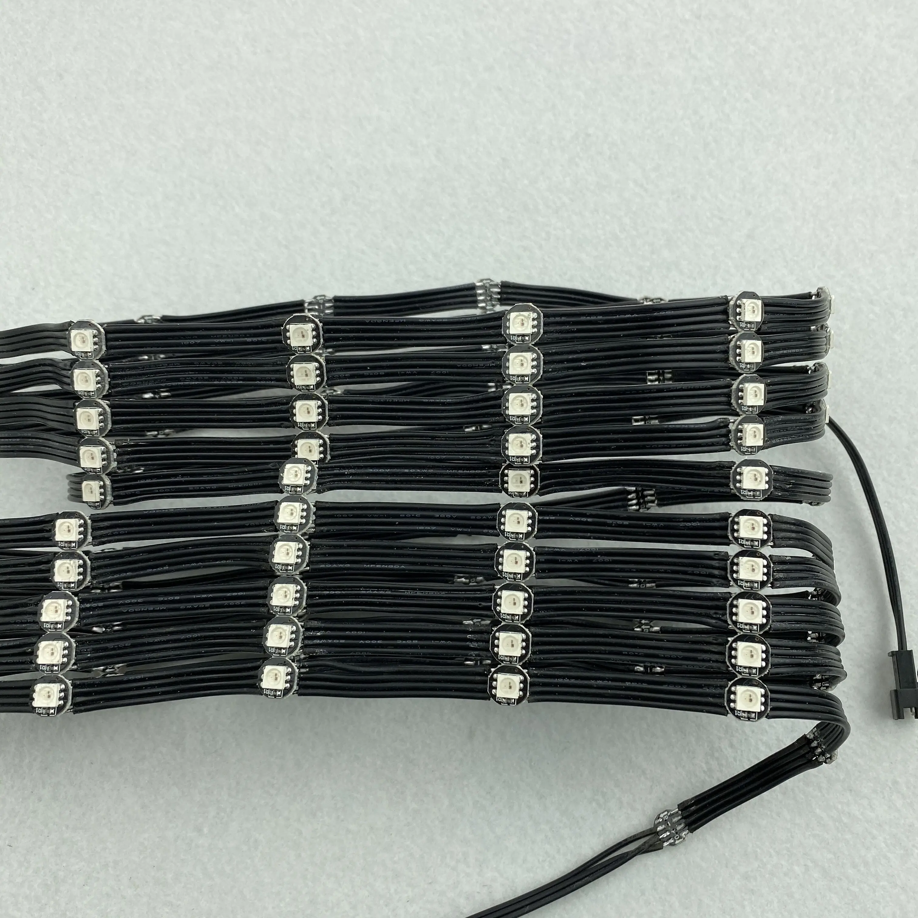 5 см провод spaicng черный провод DC5V WS2813 адресуемый rgb пиксельный струнный светильник; 100 шт./шнур; не водонепроницаемый; Черный pcb