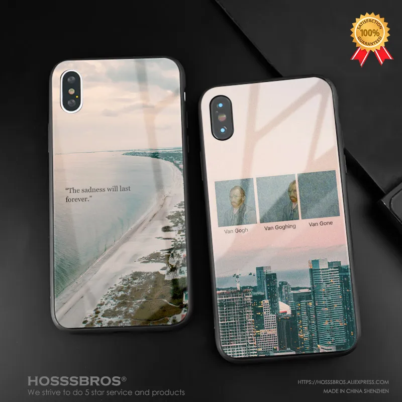 Scarica Gratis Images Van Gogh Aesthetics Memes Words Glass Soft Silicone Phone Case actualisé par