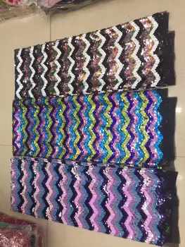 

French Nigerian sequins sequence 2019 African net tulle mesh voile lace fabric high quality for party wedding dress 5 yards/lot