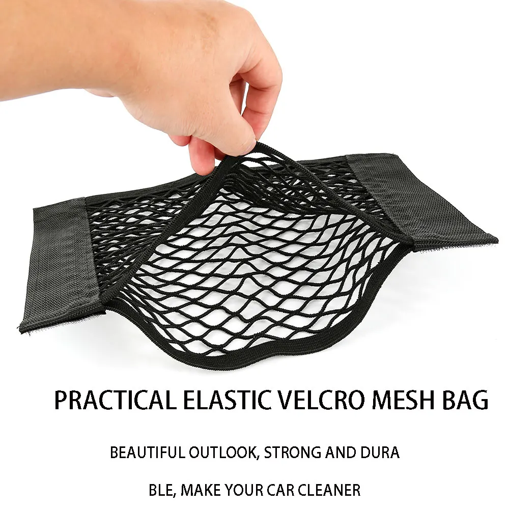 

Grid Pocket Holder Car Accessories Trunk Storage Bag Mesh Net Auto Styling Luggage Sticker Interior Organizer Stuff Netting Net