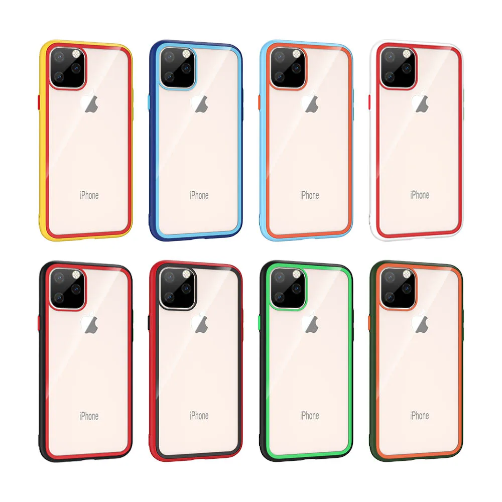 Чехол для Apple iphone 11 жесткое прозрачное закалённое стекло Противоударная защитная