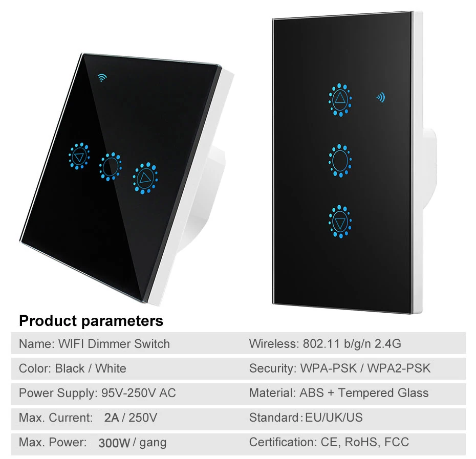 ЕС/Великобритания Стандартный AC170-250V сенсорные диммеры переключатель Водонепроницаемый закаленное Стекло Панель Беспроводной отдаленных