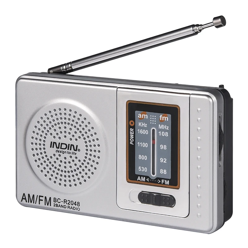 Портативный радиоприемник AM/FM универсальное карманное радио со встроенным