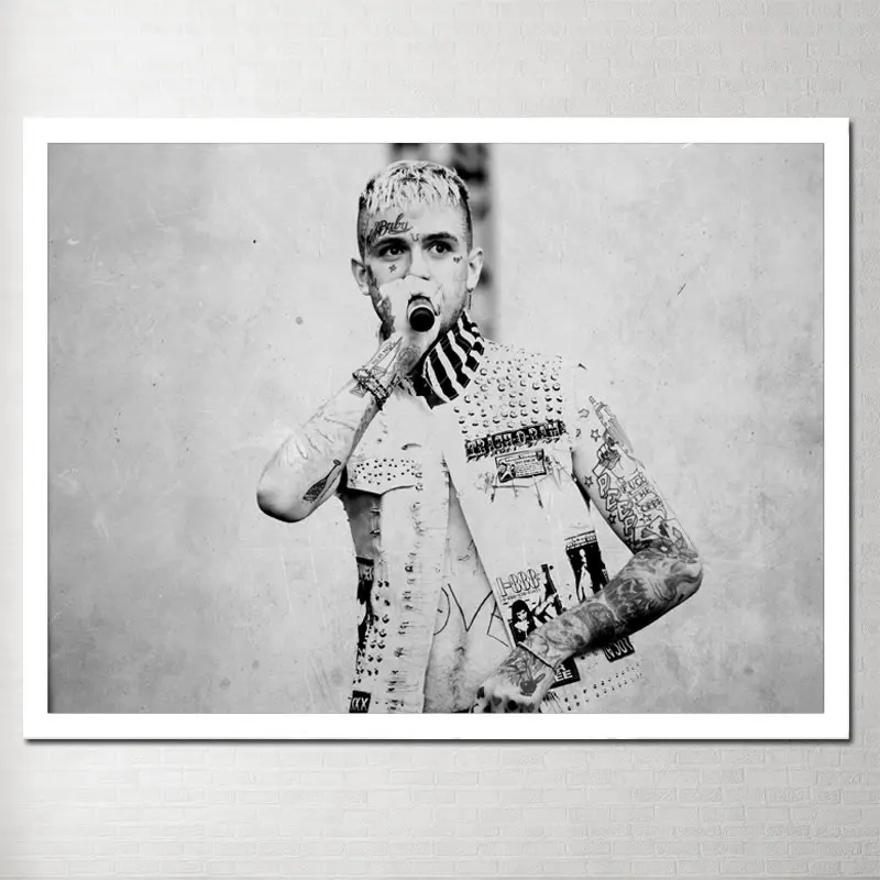Холщовый постер Lil Peep Obrazek для детей скандинавские настенные картины гостиной