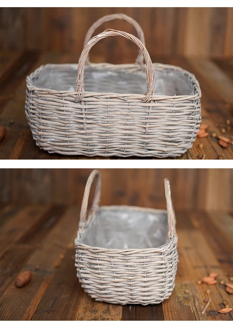 Newborn Props for Photography Natural Linen Weaving Double Barrel Props Fotografia Infantil Newborn Posing Sofa Handwoven Basket