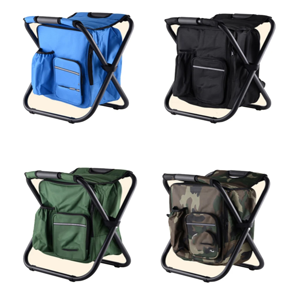 Folding stool portable ice bag stool with insulation bagback fishing stool beach chair outdoor refrigerator stool Folding stool portable ice bag stool with insulation bagback fishing stool beach chair outdoor refrigerator stool
