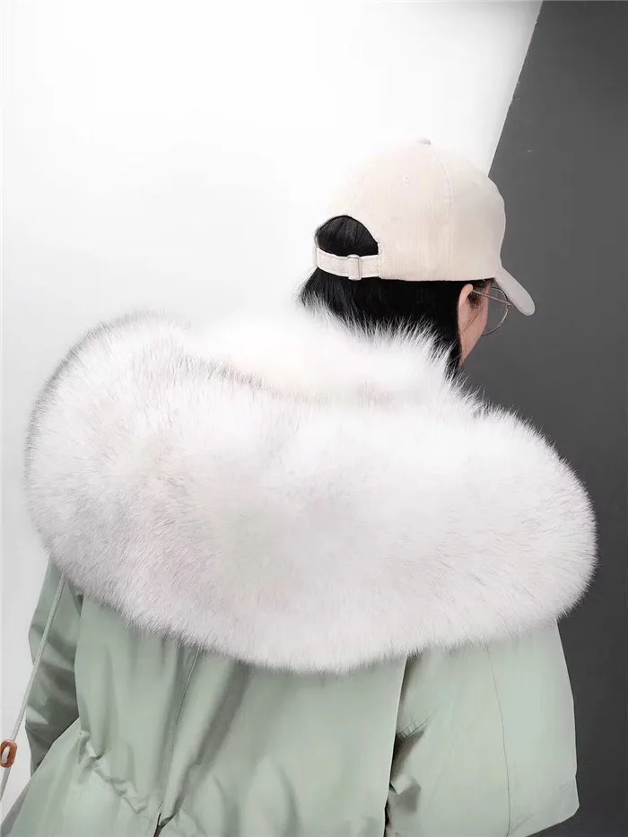 Chaquetas Mujer Женская парка из натурального Лисьего меха, зимняя меховая подкладка из натурального Лисьего меха, пальто для женщин