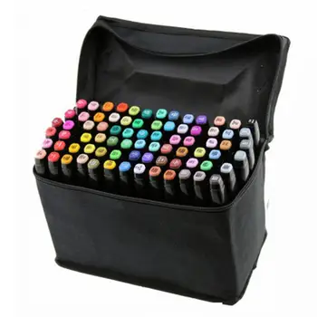 

80/168 Color Markers Manga Drawing Art Markers Brush Pen Alcohol Based Sketch Felt-Tip Oily Twin Art Supplies