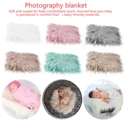 80x50 см для новорожденного мягкий искусственный мех фотография защитное Одеяло Младенческая пеленка для сна одеяло s