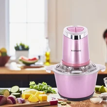 Кухонные ножи для мясорубки из нержавеющей стали 2L электрическая мясорубка 2 скорости блендер 300 Вт фруктовый уничтожитель овощей инструменты с Европейским штекером