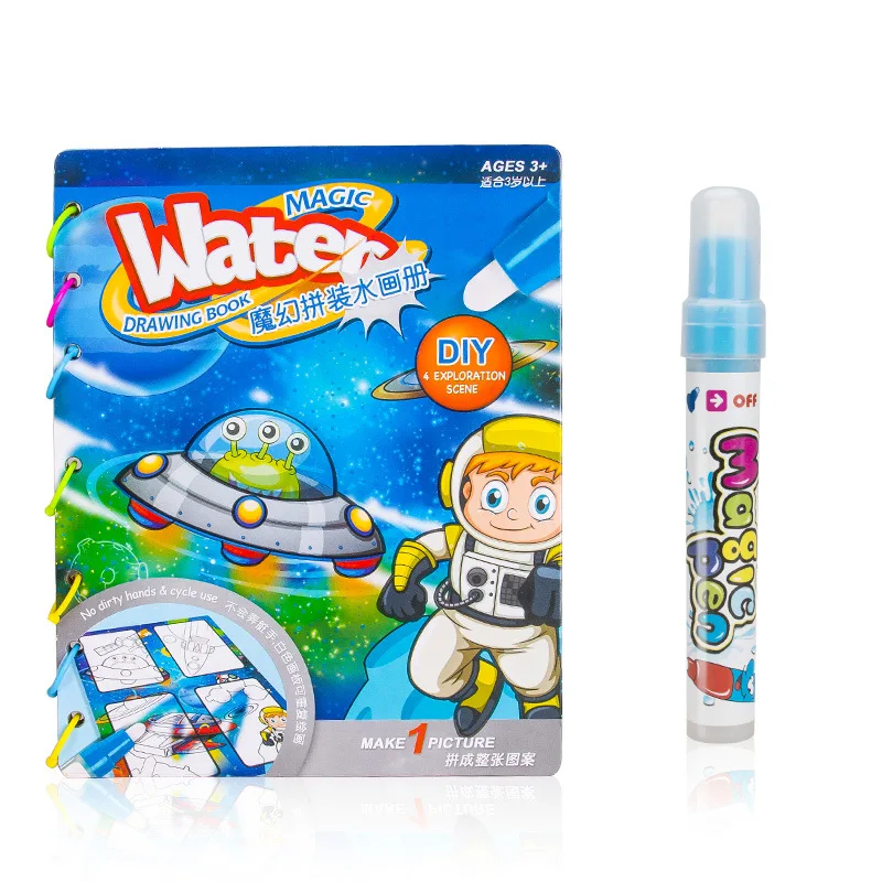 

Wholesale Toy Kids Coloring Book Baby Cognitive Sketch Book Kindergarten Early Childhood Painting Book Water Album of Painting