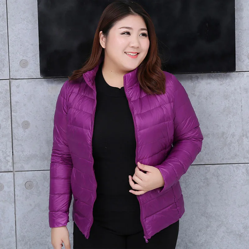 

Womens Coat Jacket Light Ultra-thin Style 2019 Autumn Spring Female Slim Overcoat Duck Warm Down Filler Stand Collar Size S-7XL