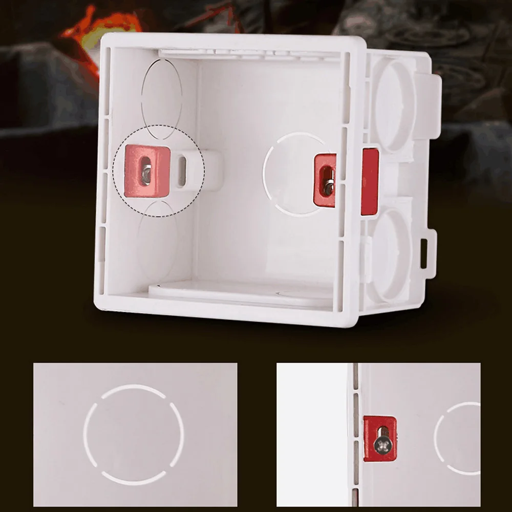 Mounting Box for 86*86mm Wall Switch and Socket Wallpad Cassette Universal White Wall Back Junction Box 86 type switch box wall socket box