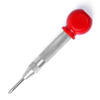 

New Spring Loaded Marking Starting Holes Tool Automatic Center Pin Hole Punch Wood Press Dent Marker Woodworking Tool Durable