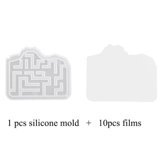 Maze Silicone Mold Shaker Molds Milk Bottle Heart Shape UV Epoxy Resin Mold Heart Keychain Pendant Craft Jewelry Tools