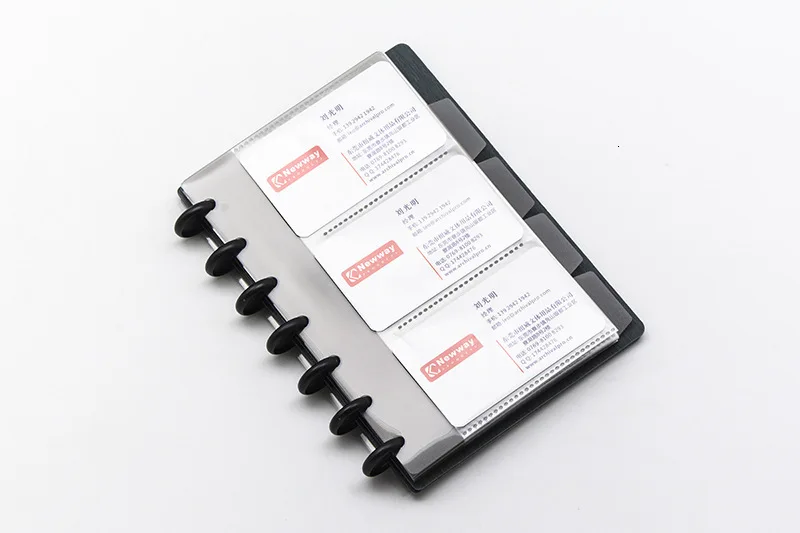 B6 дуга дисквитанция визитная карточка держатель книги с PP обложкой, 120 емкость карты, бизнес-дела подарок, черный