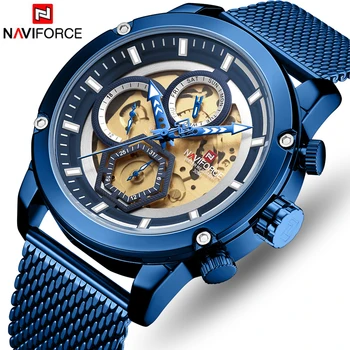 

NAVIFORCE Men Watch Top Brand Fashion Luxury Business Quartz Watches Mens Stainless Steel Military Sport Waterproof Wristwatches