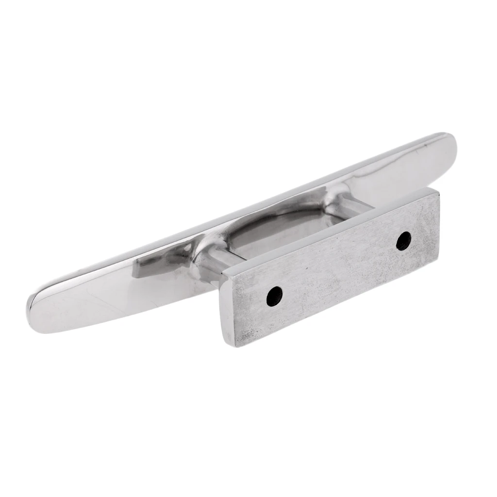 2pcs 5 inch Marine 316 Stainless Steel Mooring Anchor 2-Hole Boat Dock Deck Cleat