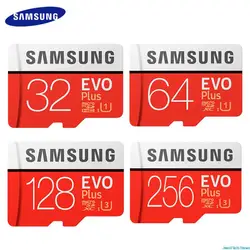 SAMSUNG – carte Micro Sd EVO PLUS, 32 go/64 go/256 go/100 go, classe 10, UHS I mo/s, U3, TF, carte mémoire haute vitesse, 128 